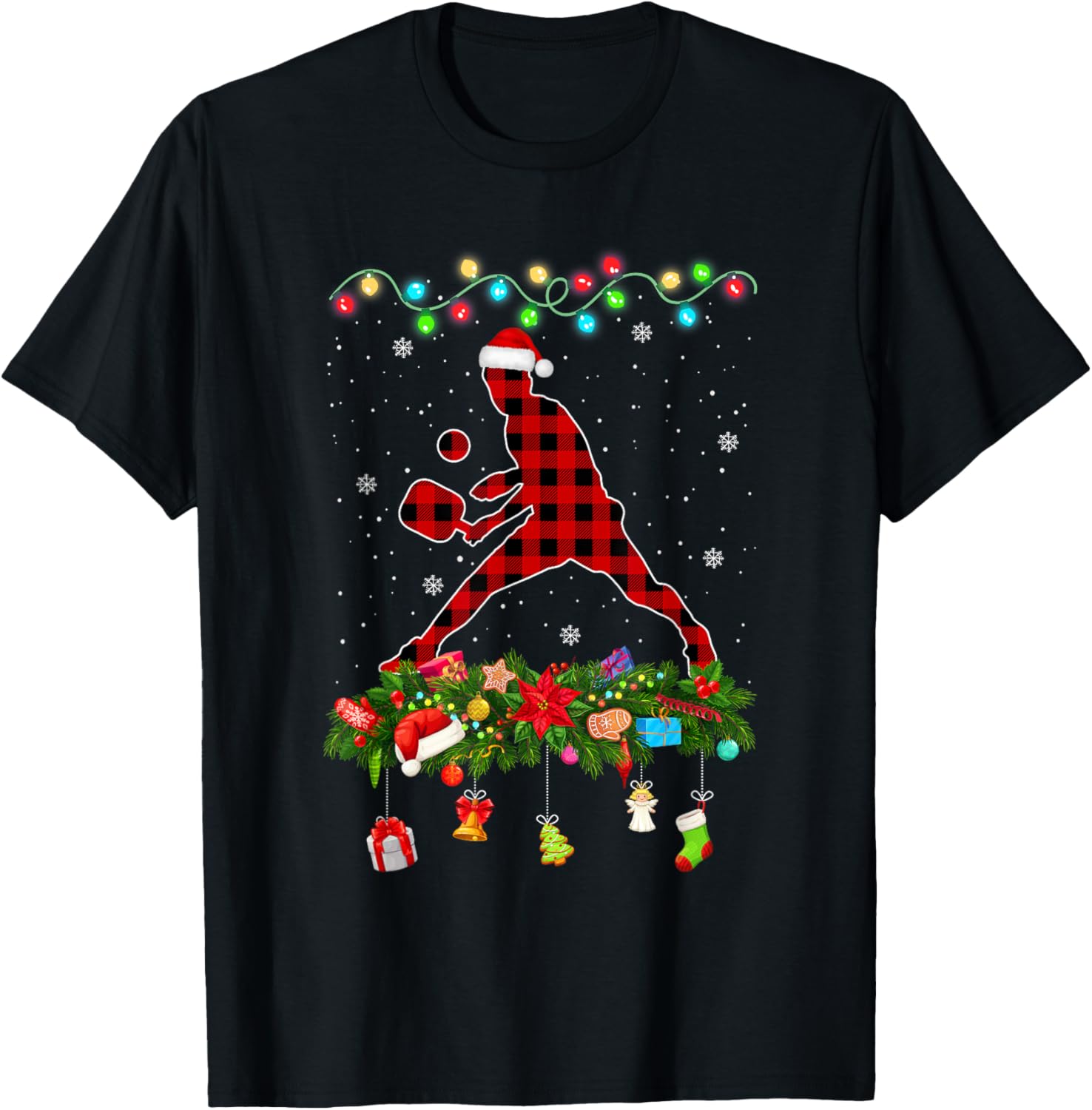 Funny Christmas Pajama Santa Pickle Ball Xmas Sport