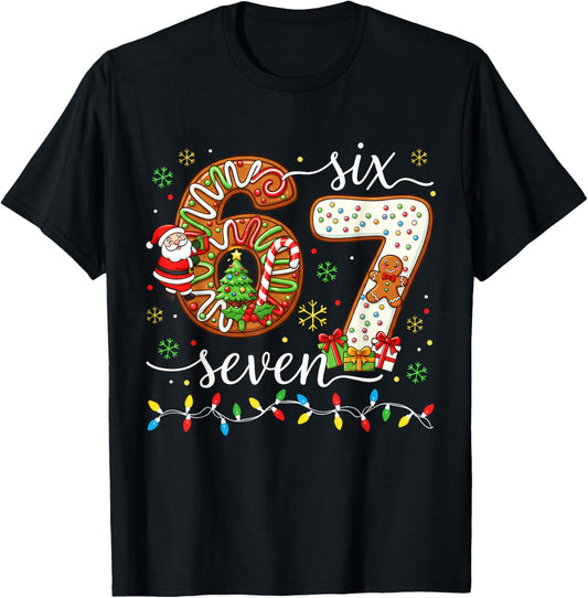 67 Christmas Six Seven Meme Gingerbread Santa Light Xmas