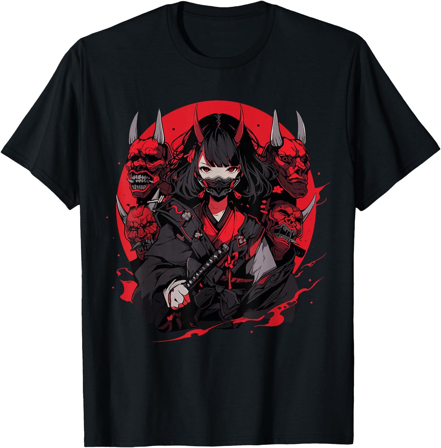 Anime Girl Gothic Waifu Japanese Kawaii Otaku Oni Mask