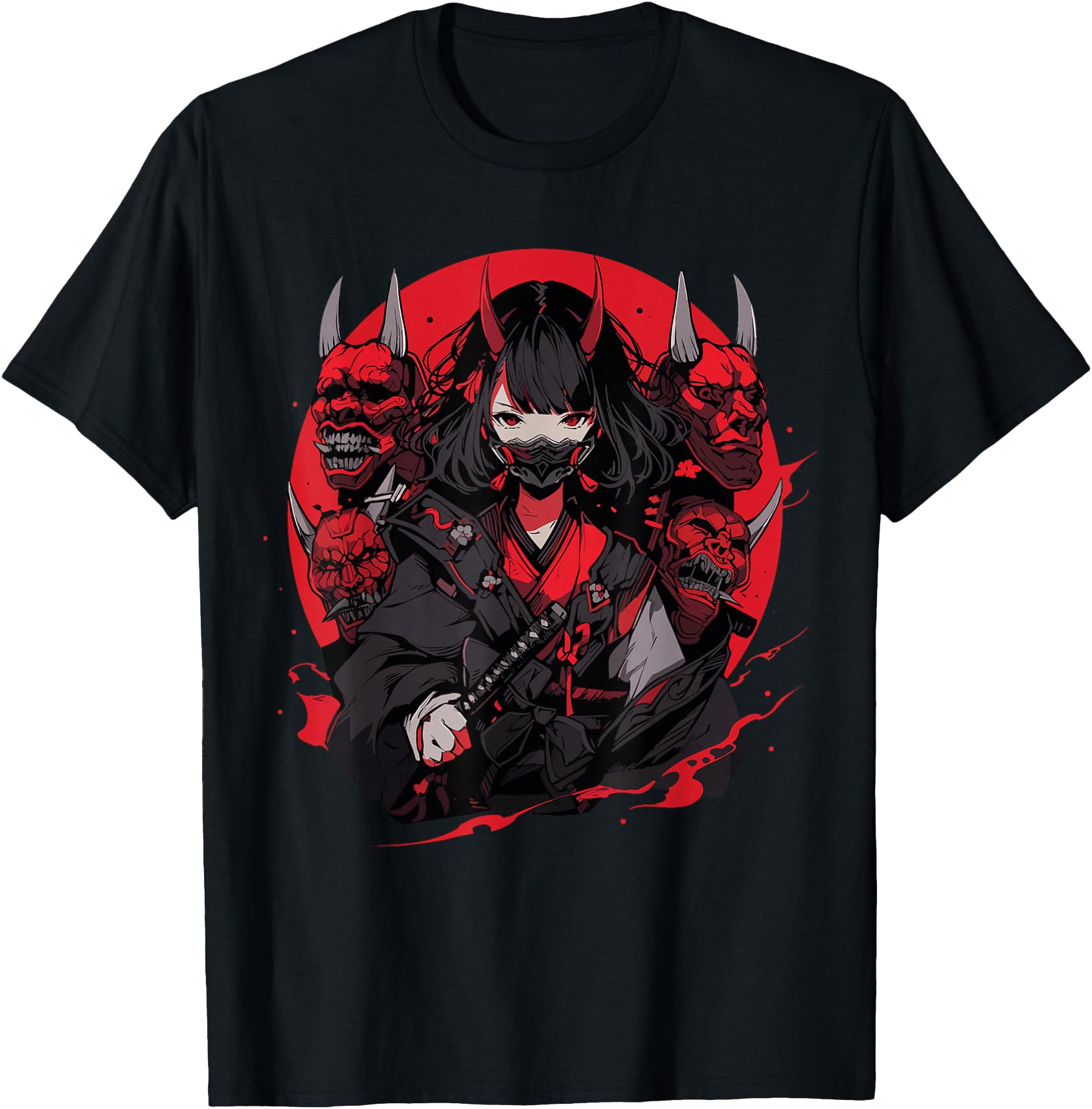 Anime Girl Gothic Waifu Japanese Kawaii Otaku Oni Mask