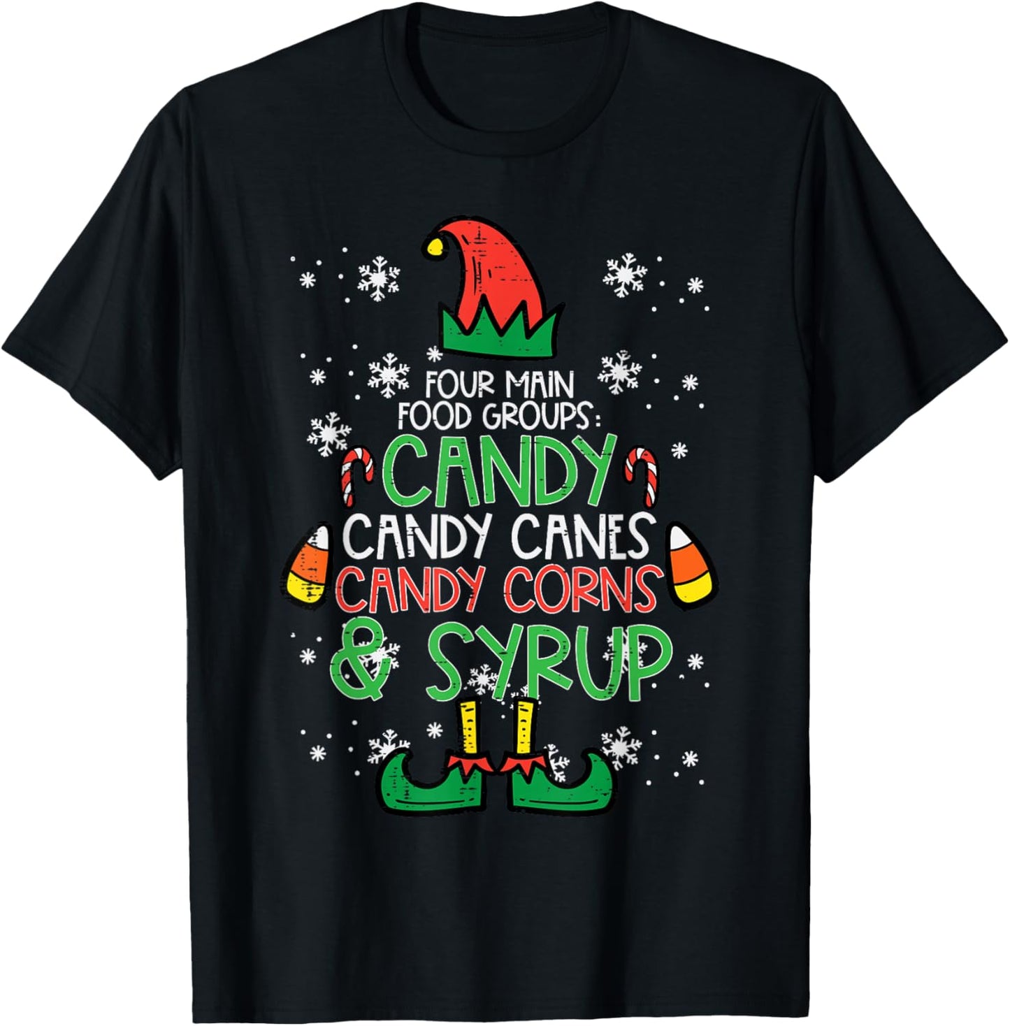 Christmas Food Groups Funny Xmas Candy Cane Men Women Kids