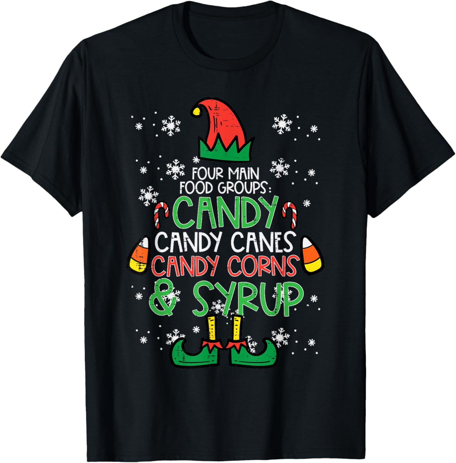 Christmas Food Groups Funny Xmas Candy Cane Men Women Kids
