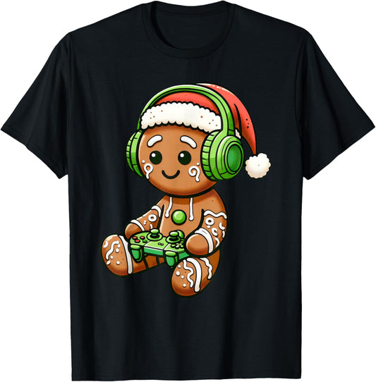 Christmas Gamer Gingerbread Santa Hat Xmas Gaming Men Boys