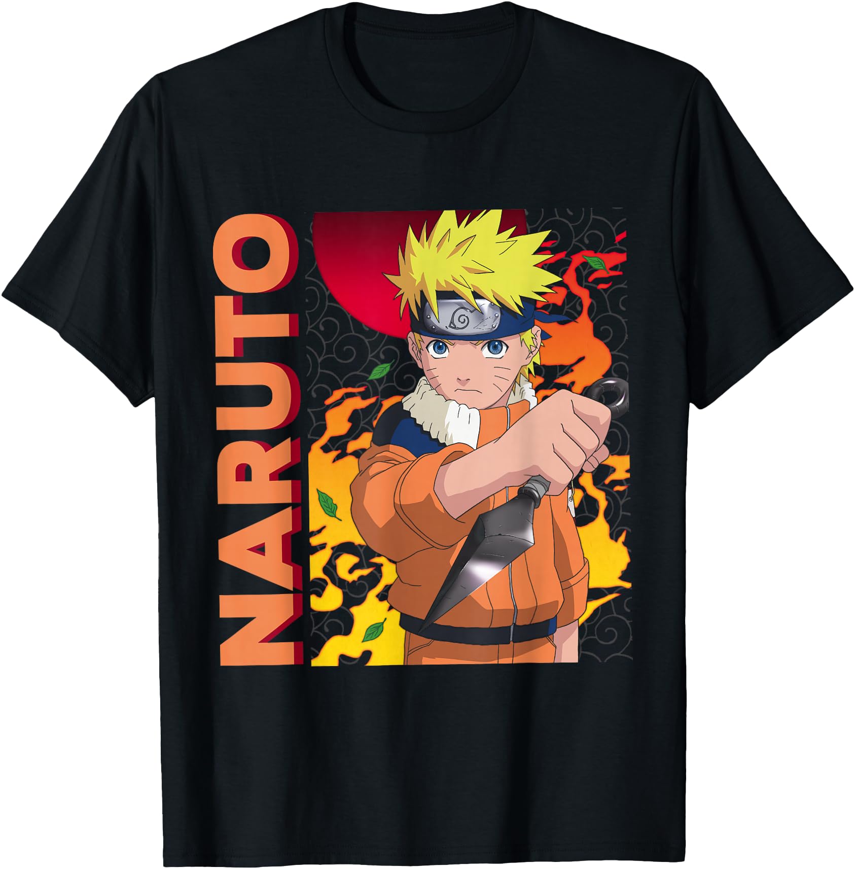 Naruto Main Character On Elemental Background