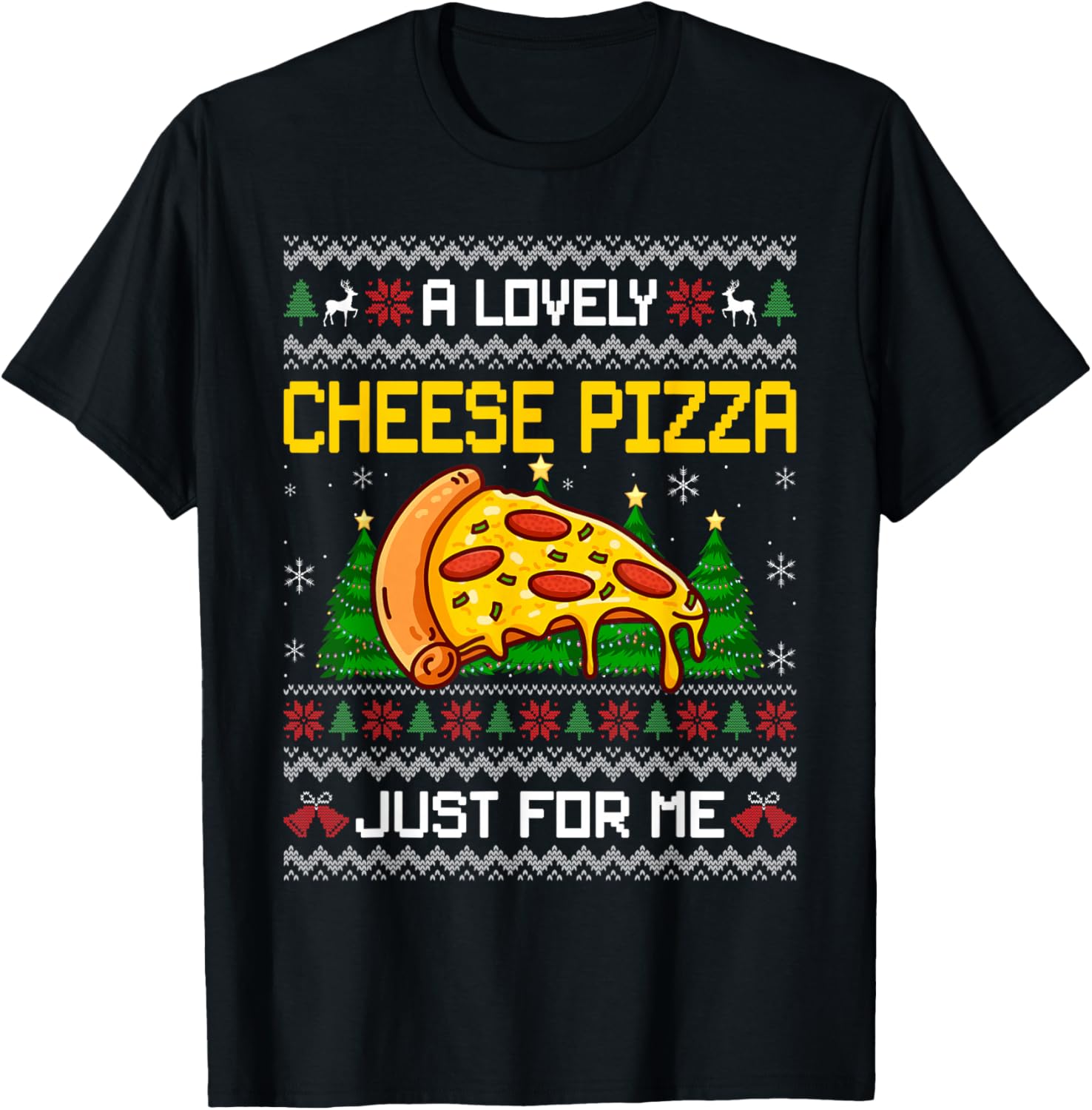 Lovely Cheese Pizza Christmas Funny Kevin Xmas Ugly Sweater