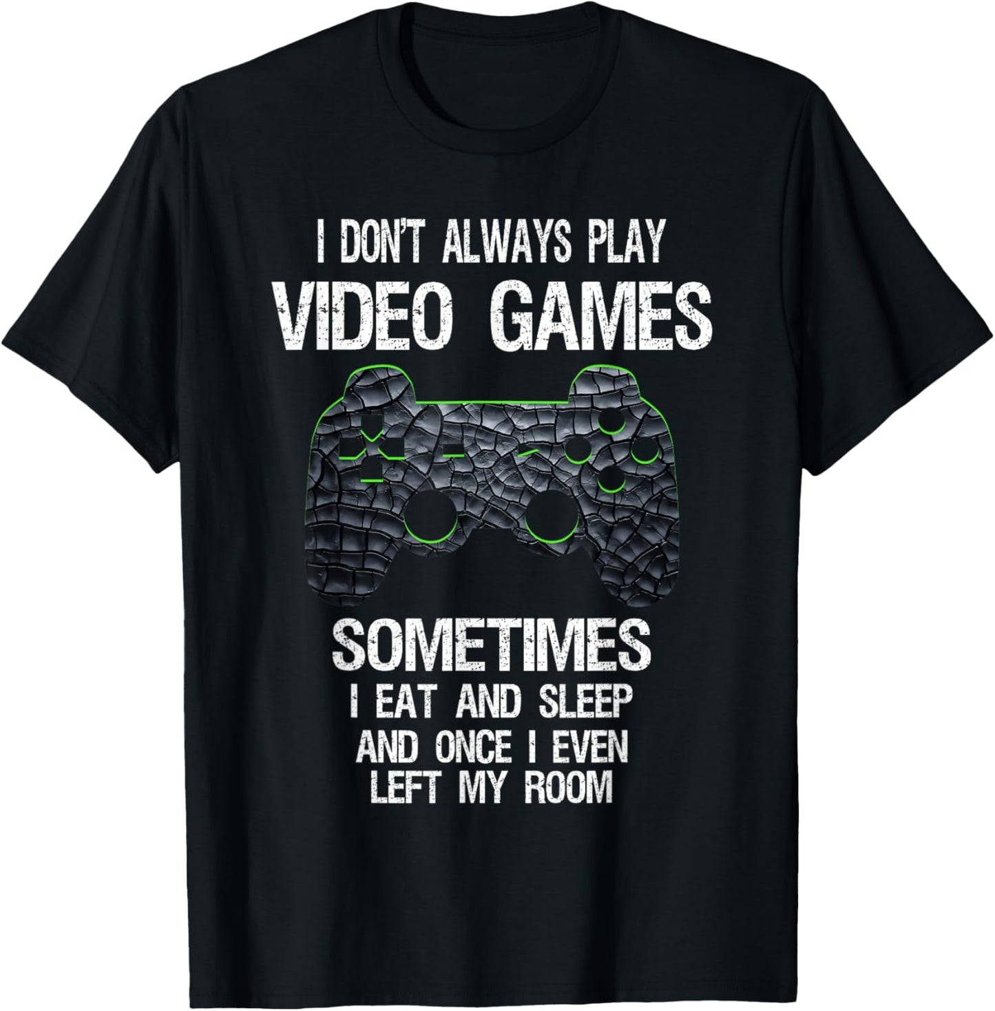 Funny Gamer Video Games Boys Teens T-Shirt - Classic Fit, Black, Cotton Blend