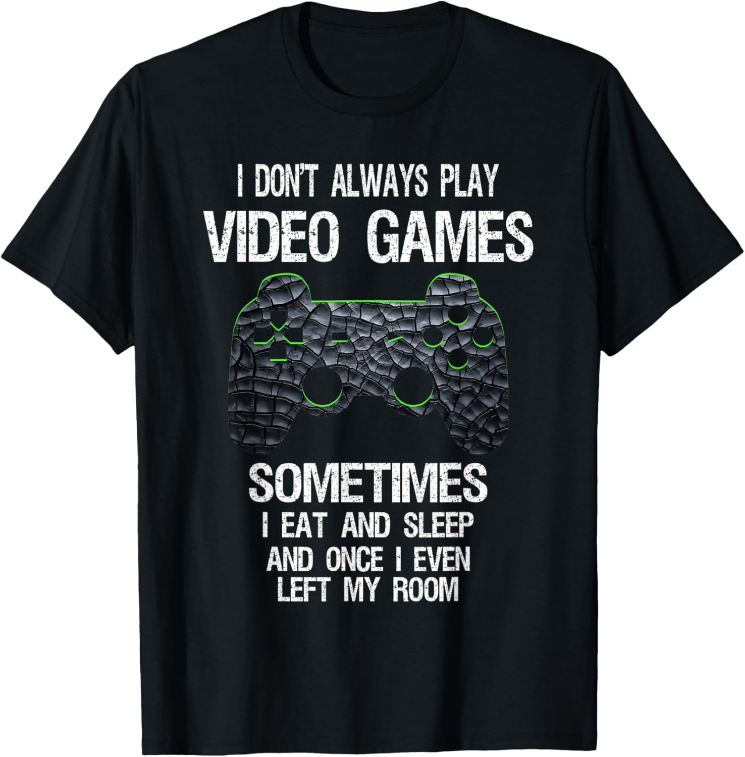 Funny Gamer Video Games Boys Teens T-Shirt - Classic Fit, Black, Cotton Blend