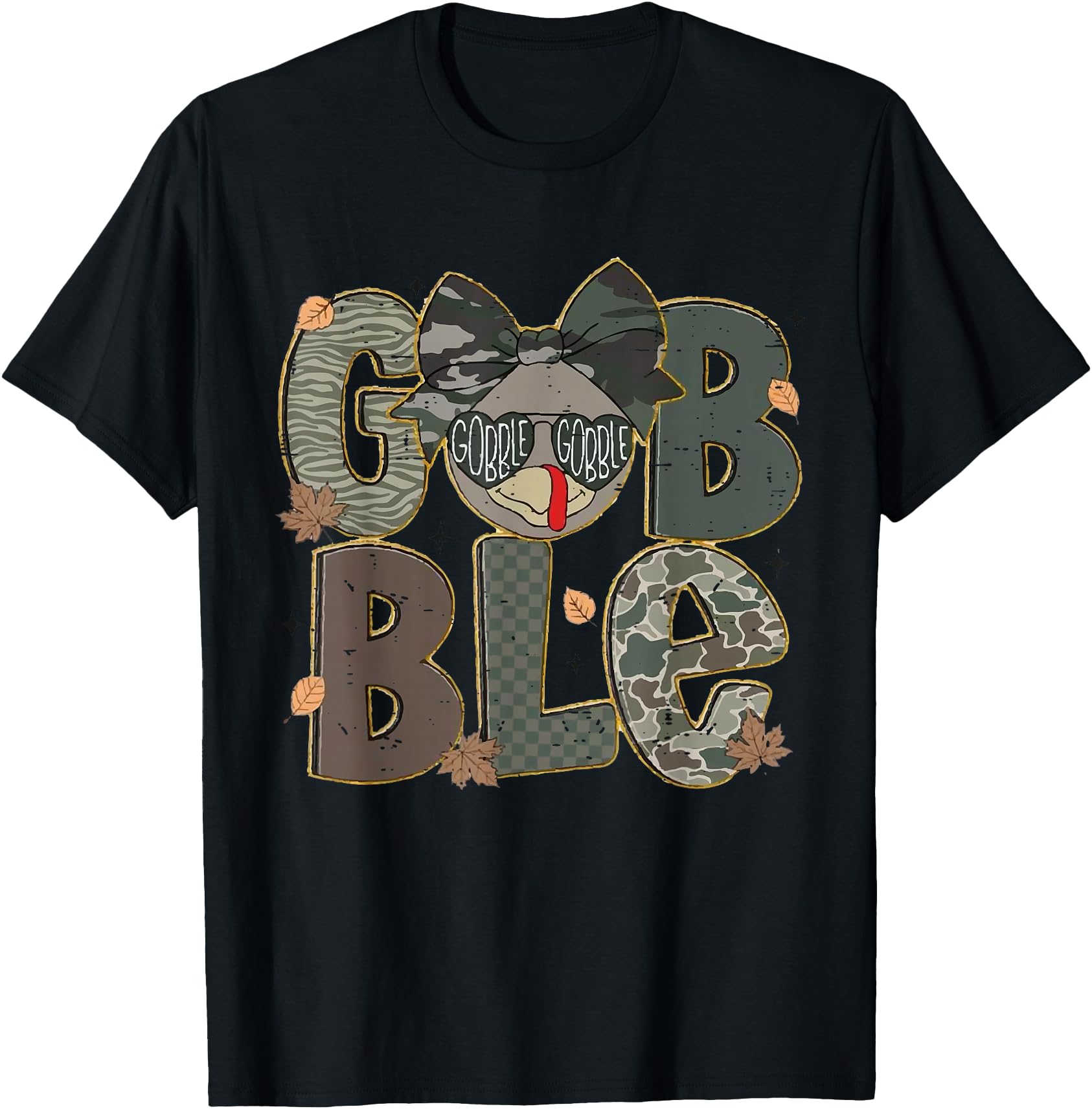 Camouflage Thanksgiving Turkey Camo Gobble Cute Girls
