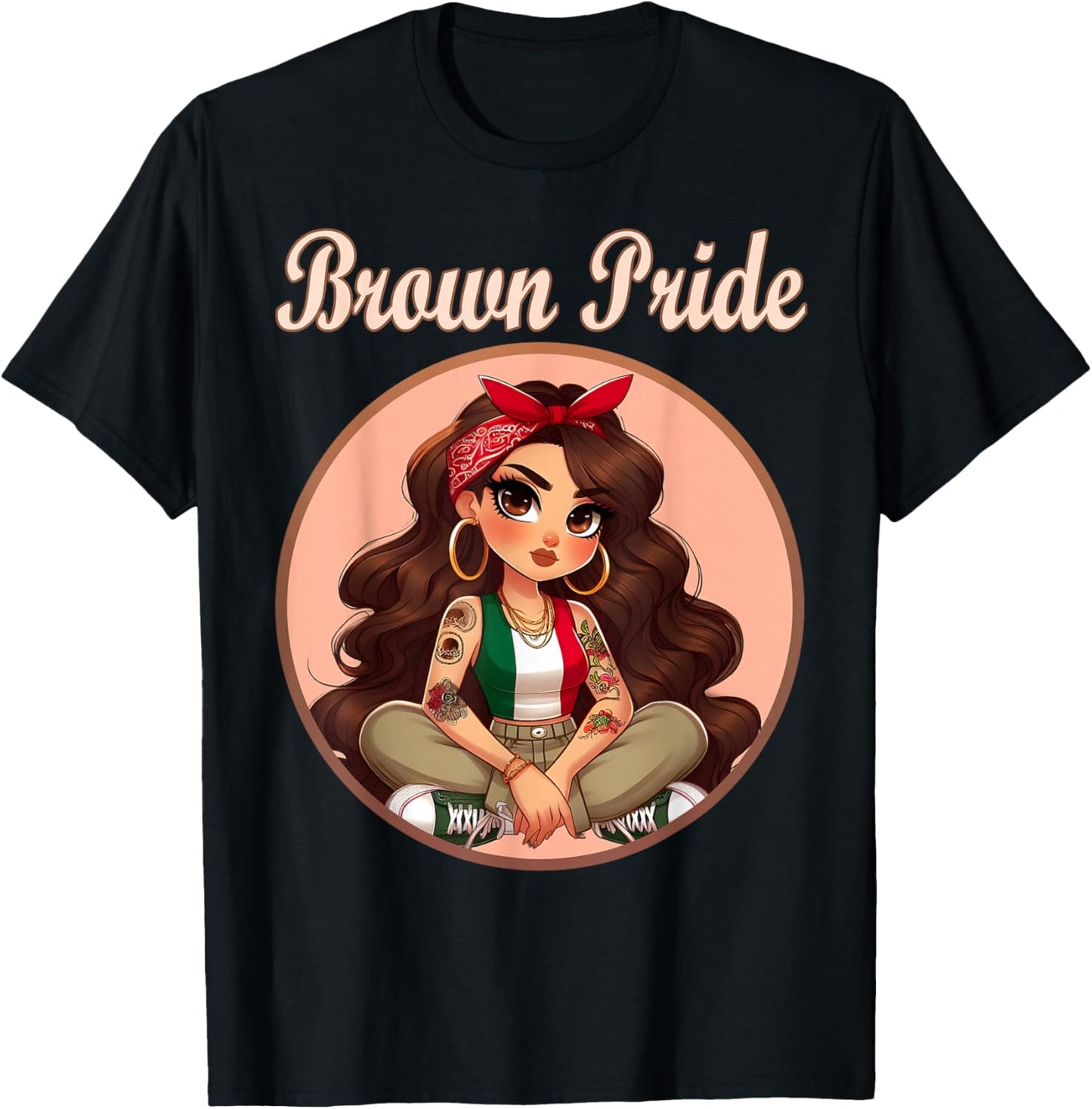 Brown Pride Chicana Chola Chibi Girl Hispanic Heritage Month