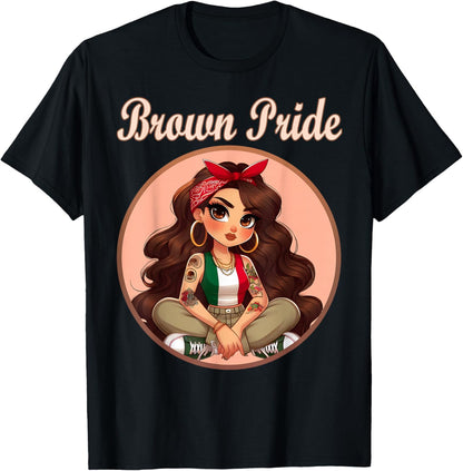 Brown Pride Chicana Chola Chibi Girl Hispanic Heritage Month