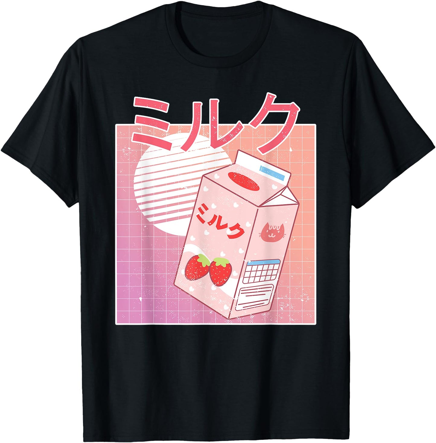 Vintage Strawberry Milk Shake Japanese Kawaii Pastel Goth