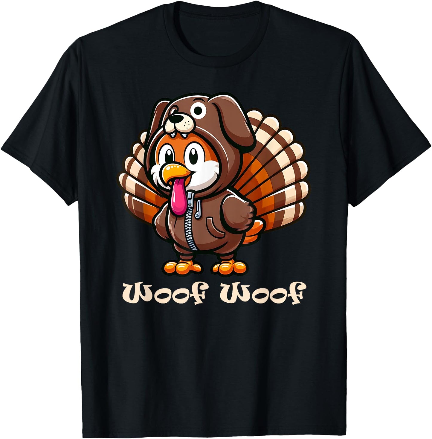 Turkey Costume Dog Woof Funny Thanksgiving Turkey Women Men