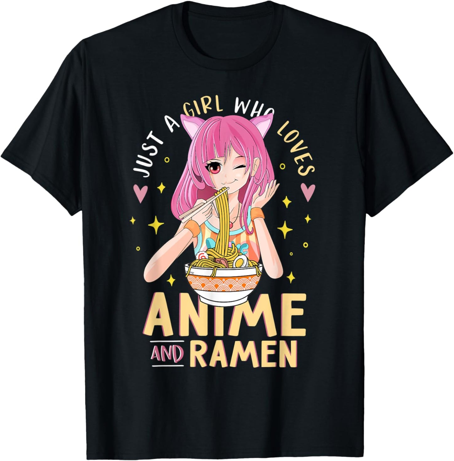 Just A Girl Who Loves Anime And Ramen Shirts For Teen Girls