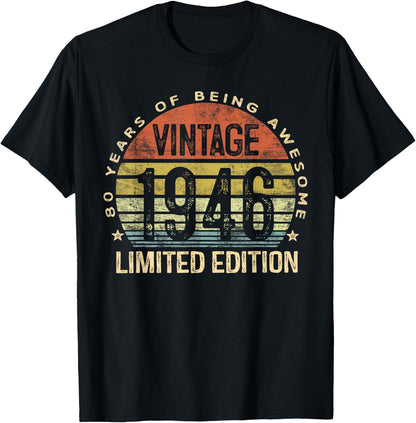 Vintage 1946 Limited Edition 80-Year-Old 80th Birthday