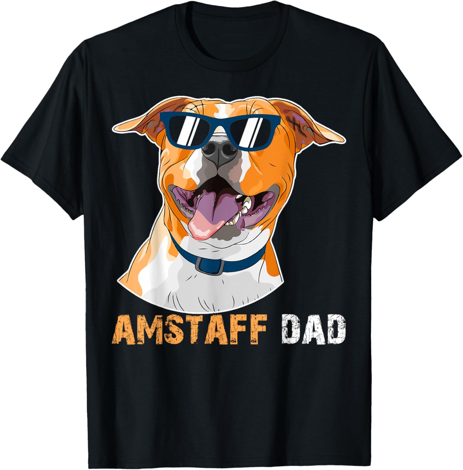 Amstaff Dad Shirt For Dog Lovers Father's Day T-Shirt Tee T-Shirt for Men Girls Kids