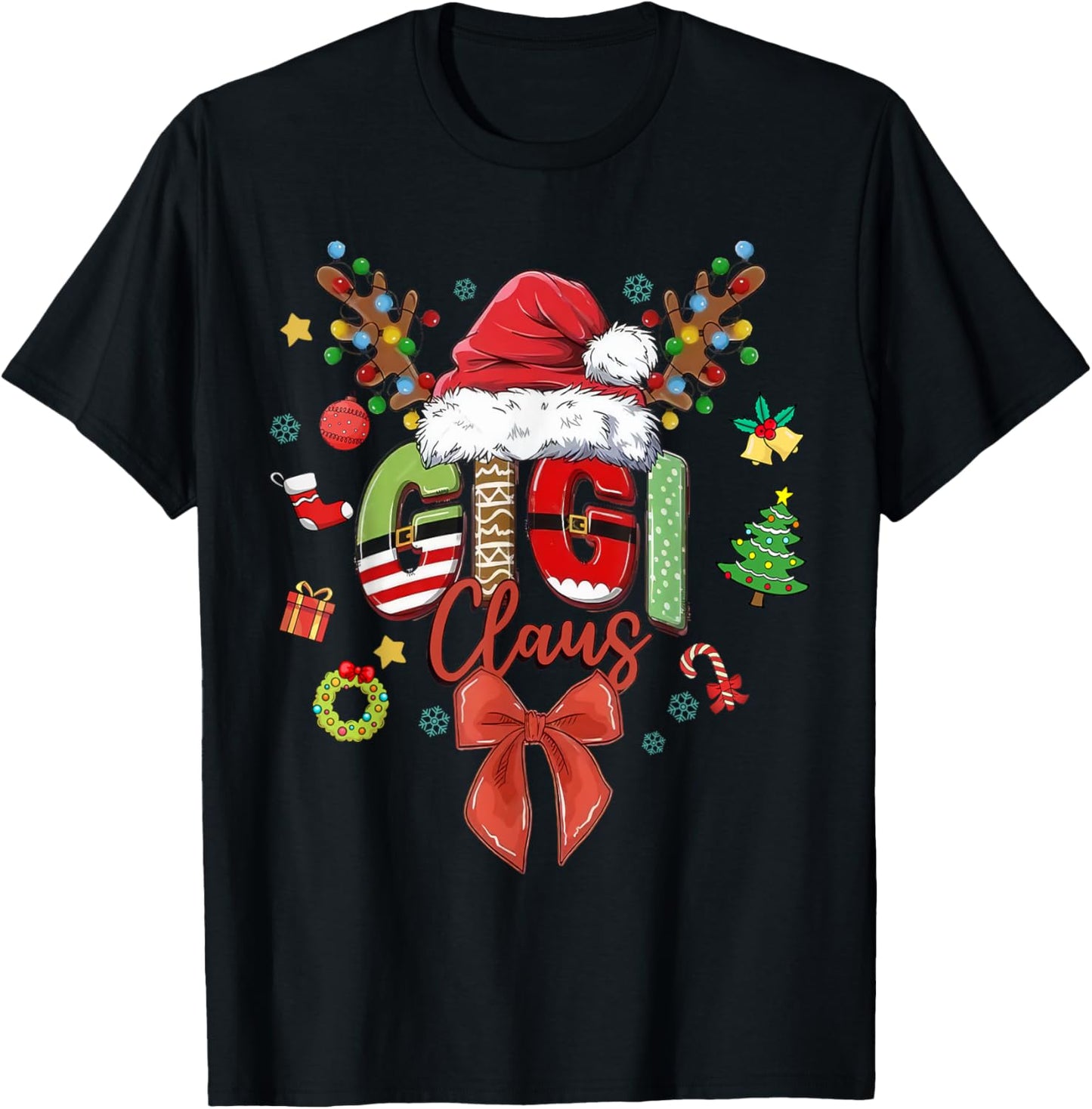 Gigi Claus Coquette Christmas Matching Family Xmas Santa Hat