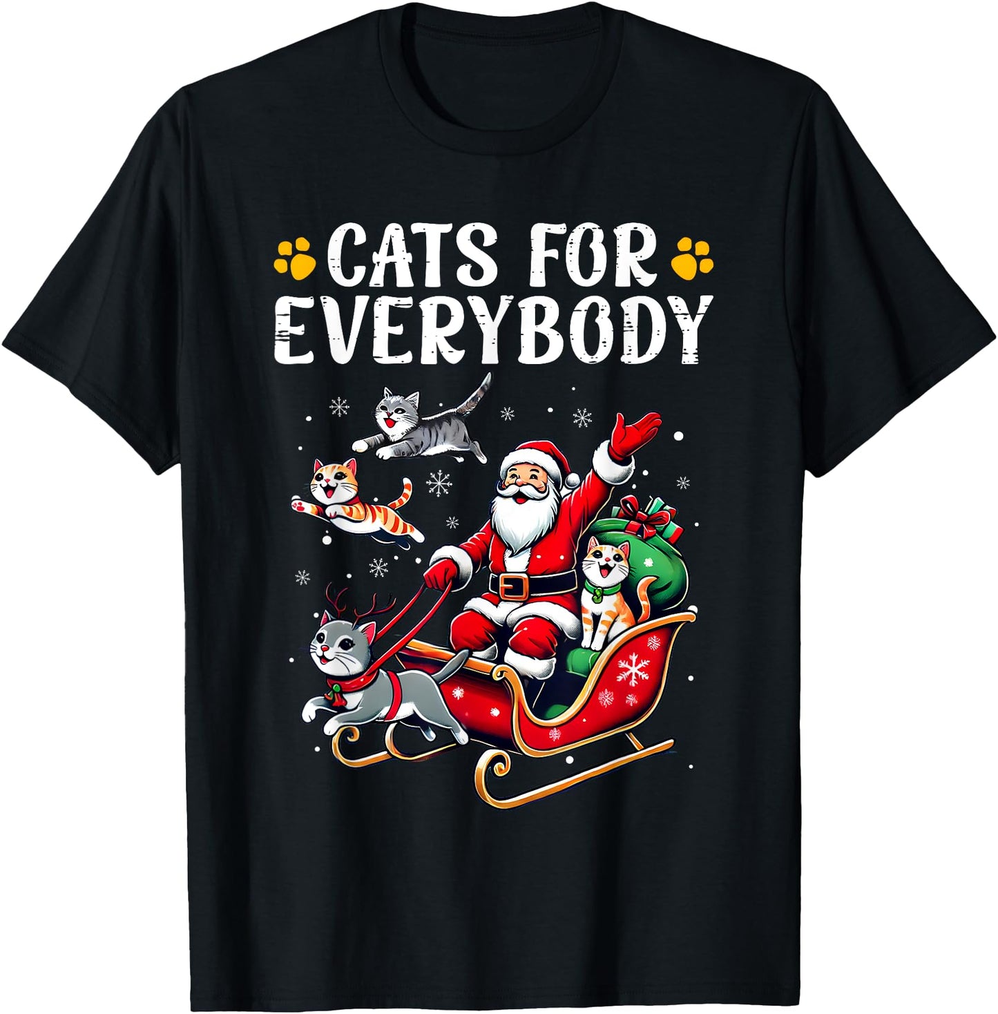 Cats For Everybody Christmas Cat Funny Xmas Men Women Santa