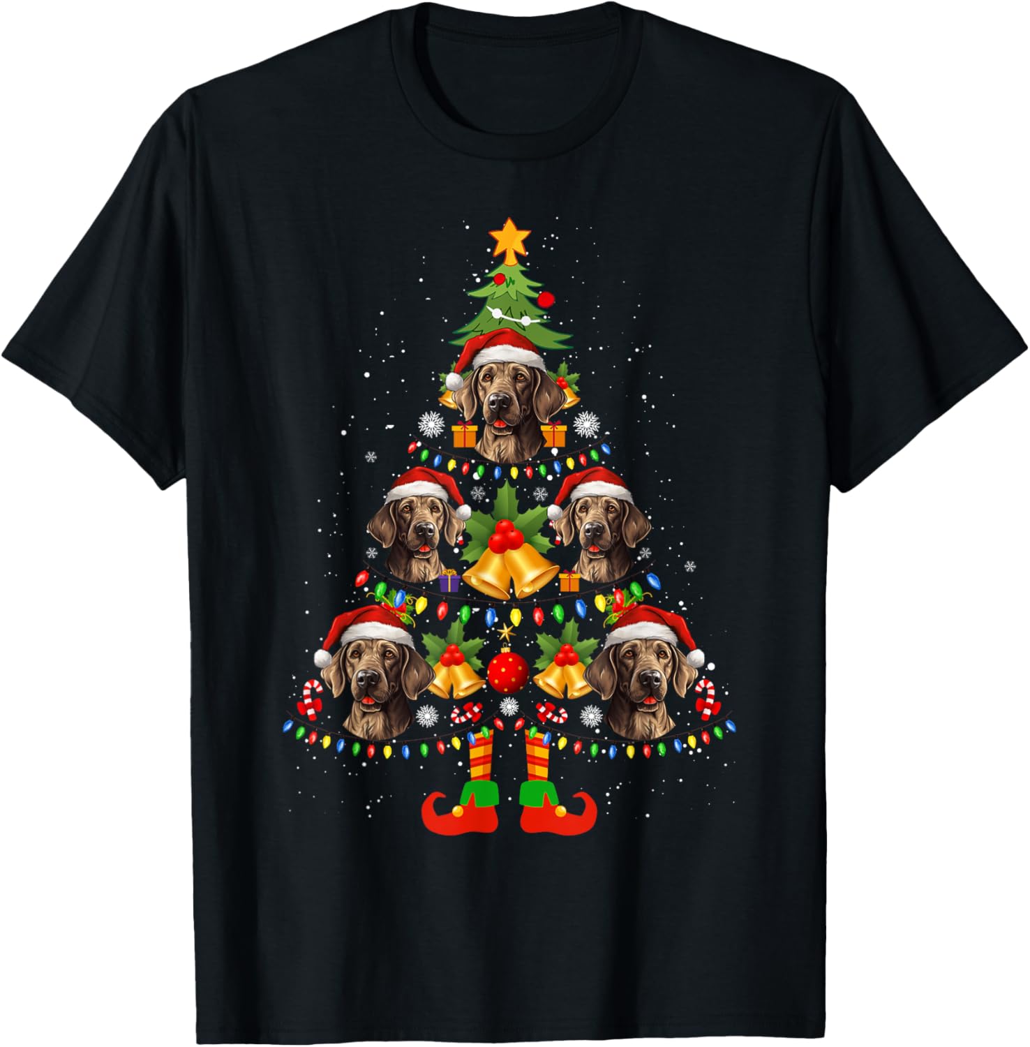 Plott Hound Christmas Tree Gifts Funny Xmas Dog Lover T-Shirt for Men Women