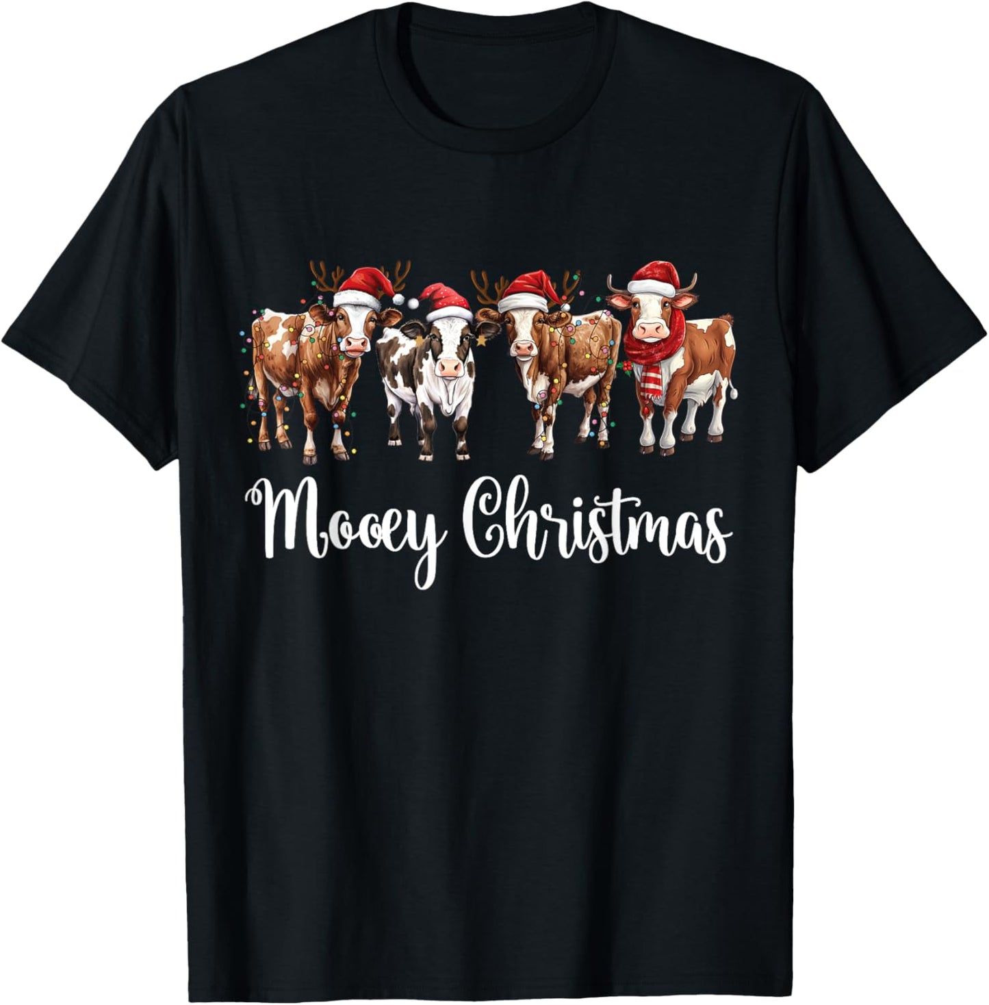 Mooey Christmas Cowgirl Xmas Funny Western Christmas Cow