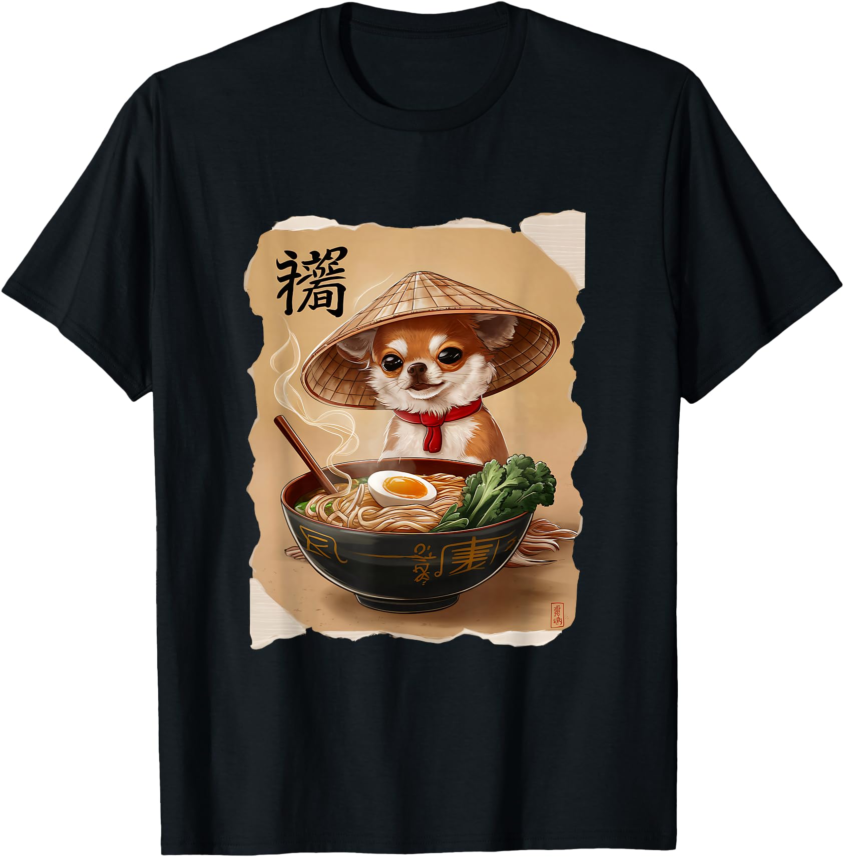 Men Woman Kawaii Eating Ramen Japanese Chihuahua