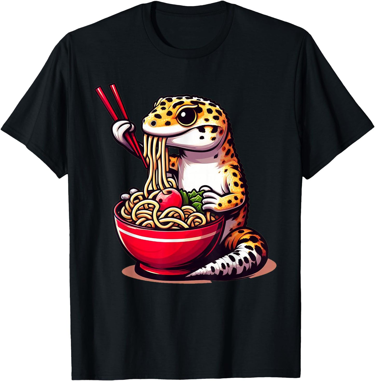 Gecko Anime Japanese Kawaii Ramen Reptile Leopard Gecko