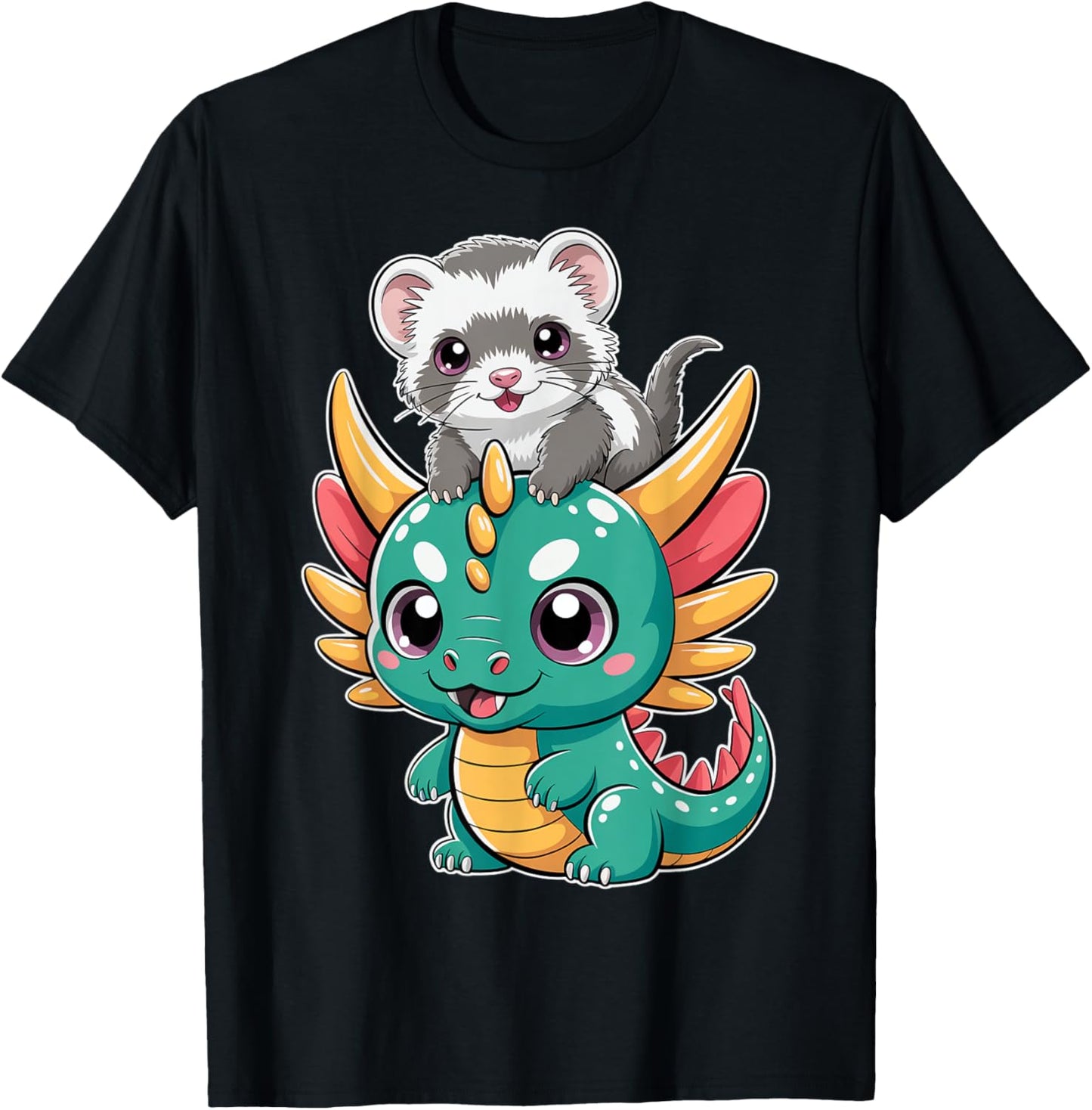 Cute Chibi Dragon With Ferret