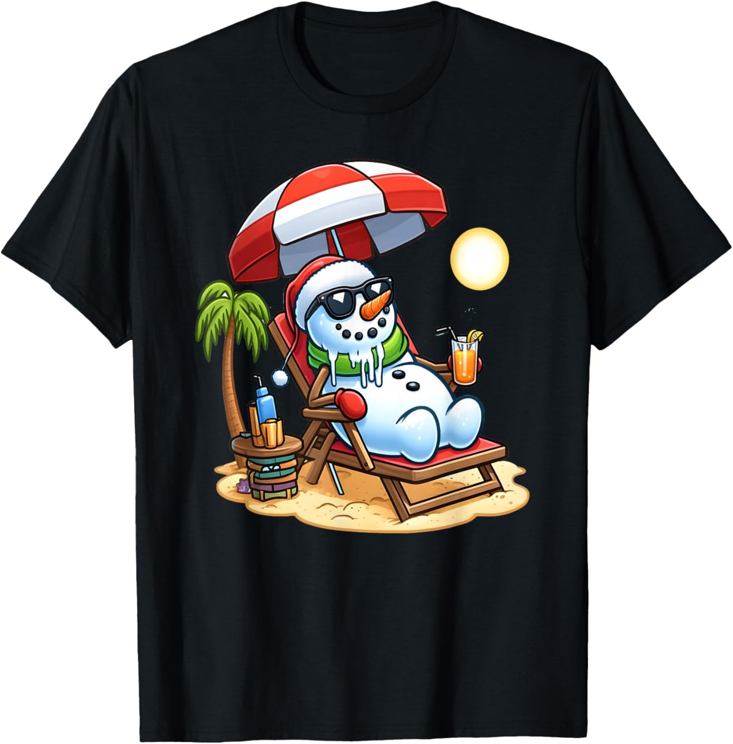 Christmas in July Funny Snowman Summer Fun Beach Holiday