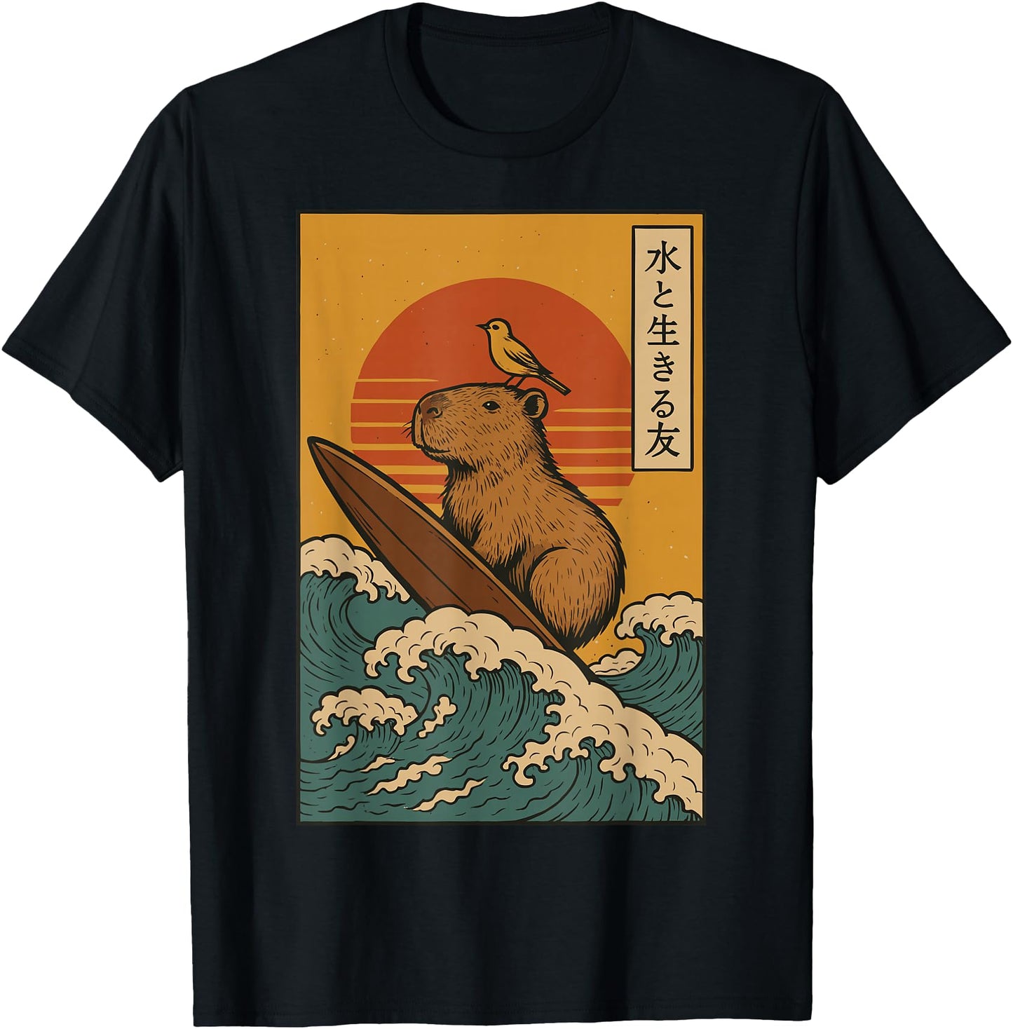 Capybara Surfing Japanese