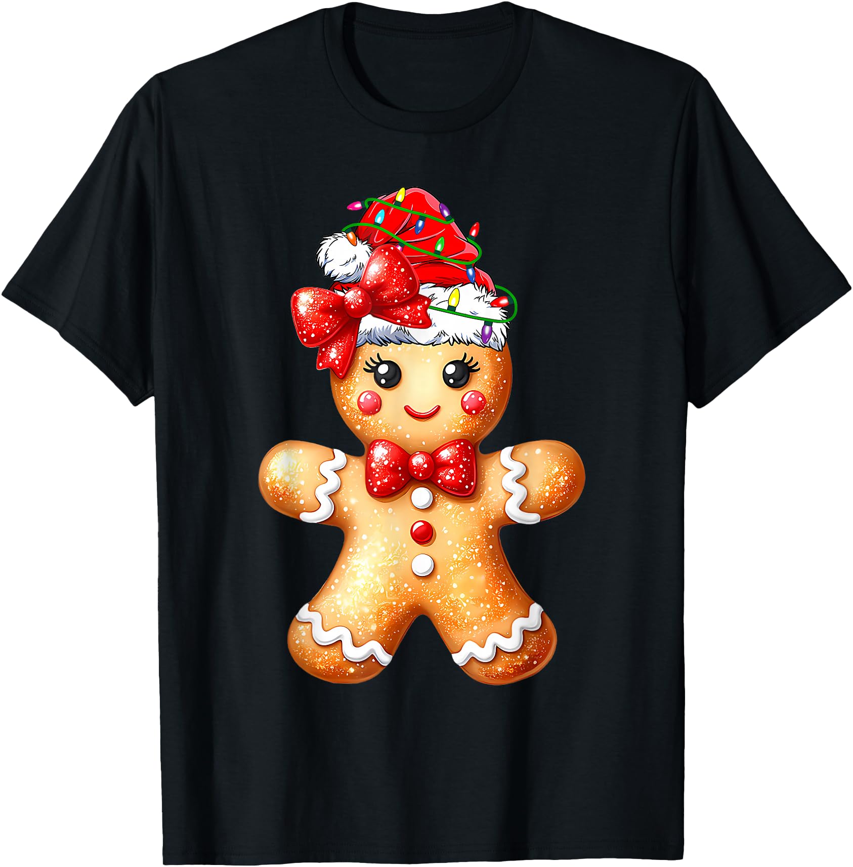 Merry Christmas Shirt Gingerbread Santa Pajamas Girls Women