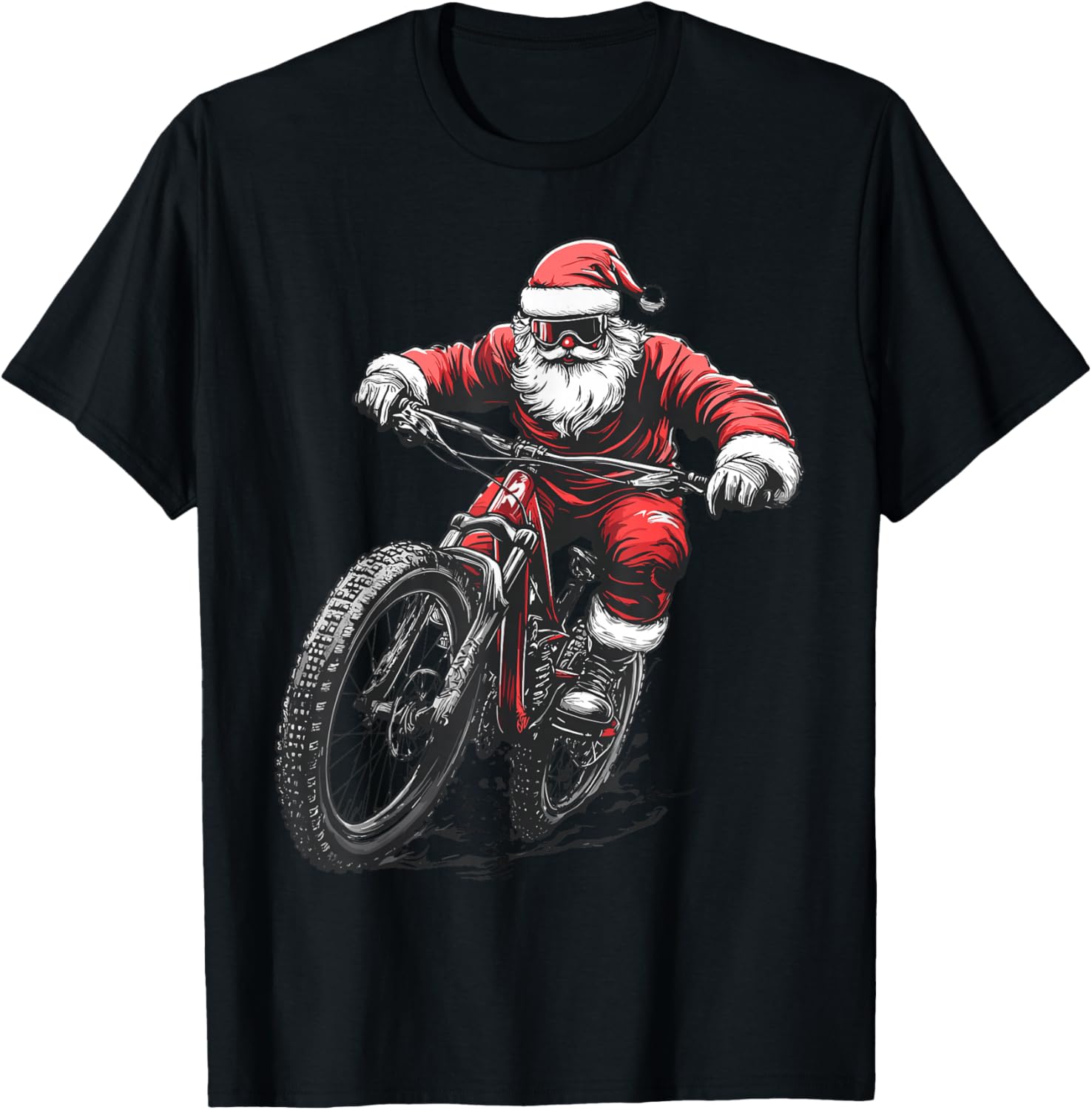 Santa BMX Lover Biker Bicycle Racing Cyclist Christmas Xmas
