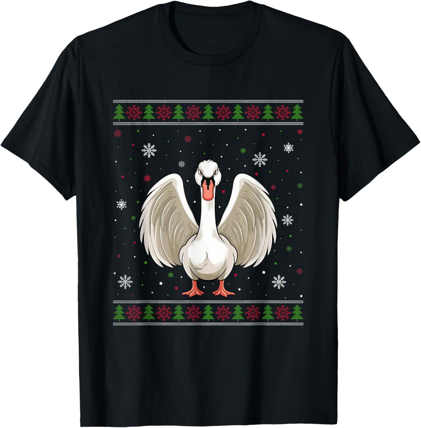 Swans Christmas Sweater Men Women Kids Xmas Funny