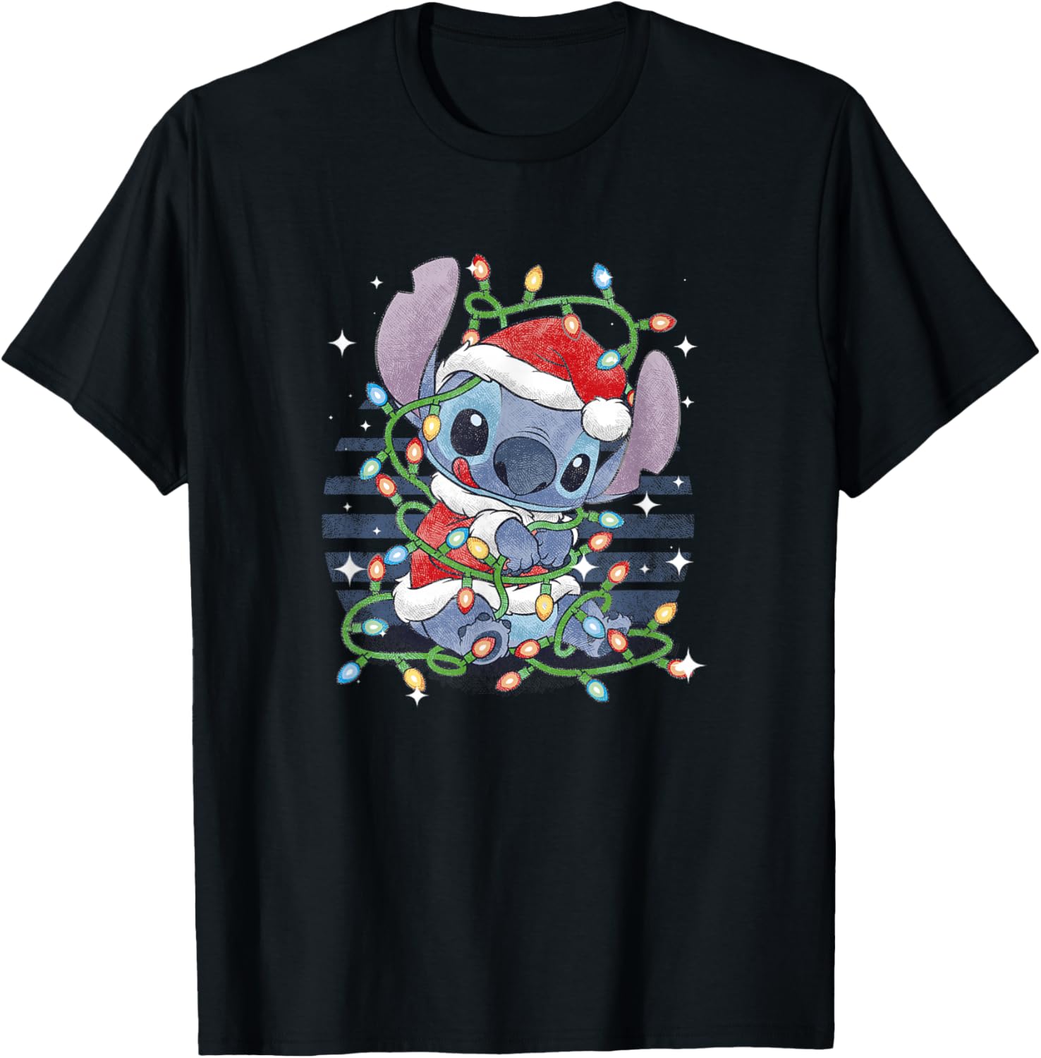 Disney Lilo & Stitch Christmas Tangled Lights Portrait