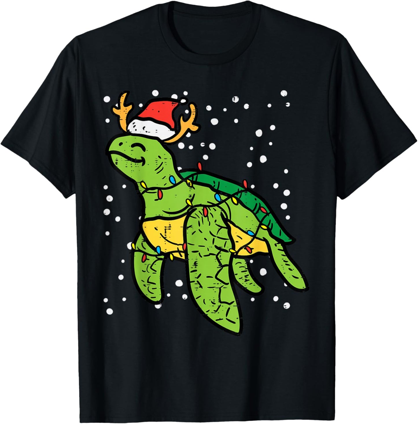 Sea Turtle Santa Christmas Lights Cute Xmas Men Women Kids