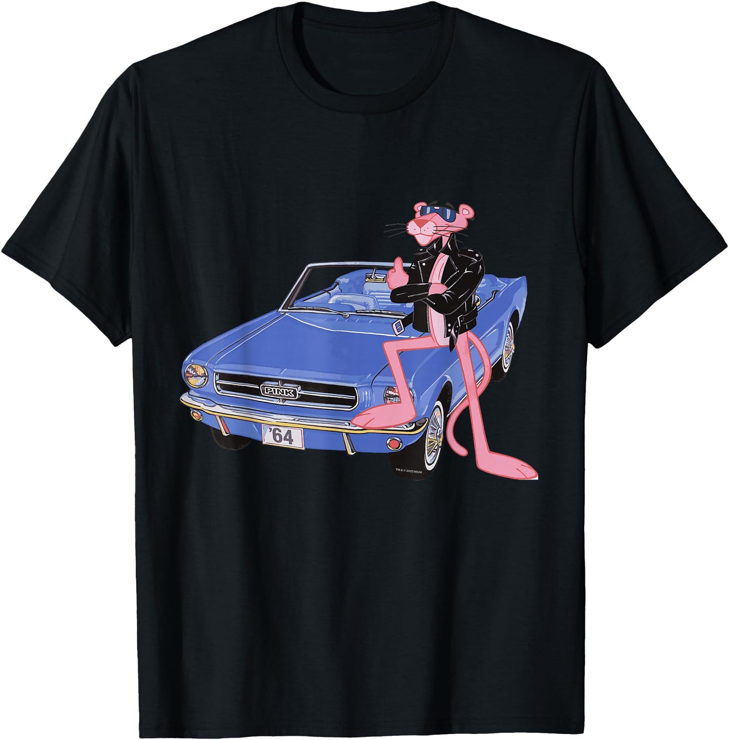 Pink Panther Vintage 1964 Convertible Car Cool Cat