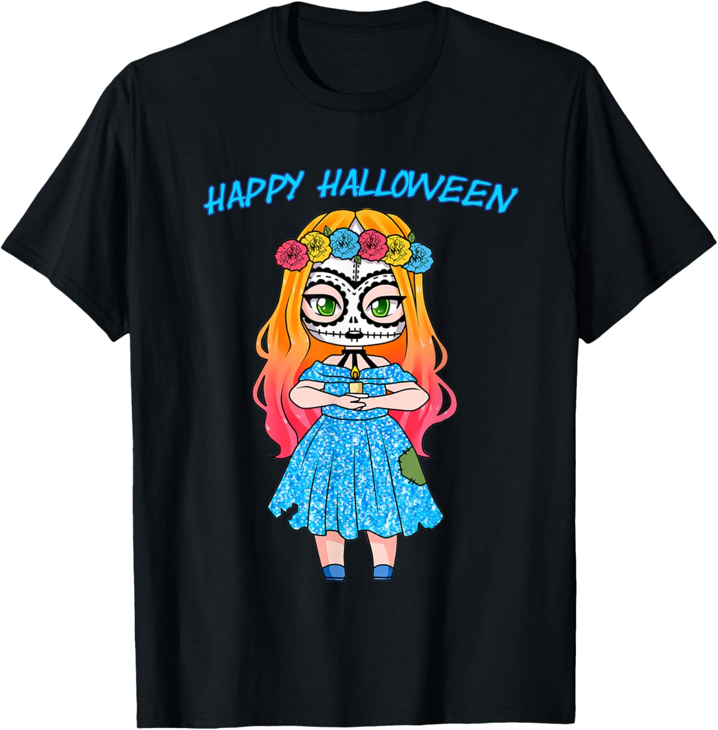 Halloween Anime T-Shirt Chibi Kawai Tee Gift T-shirt