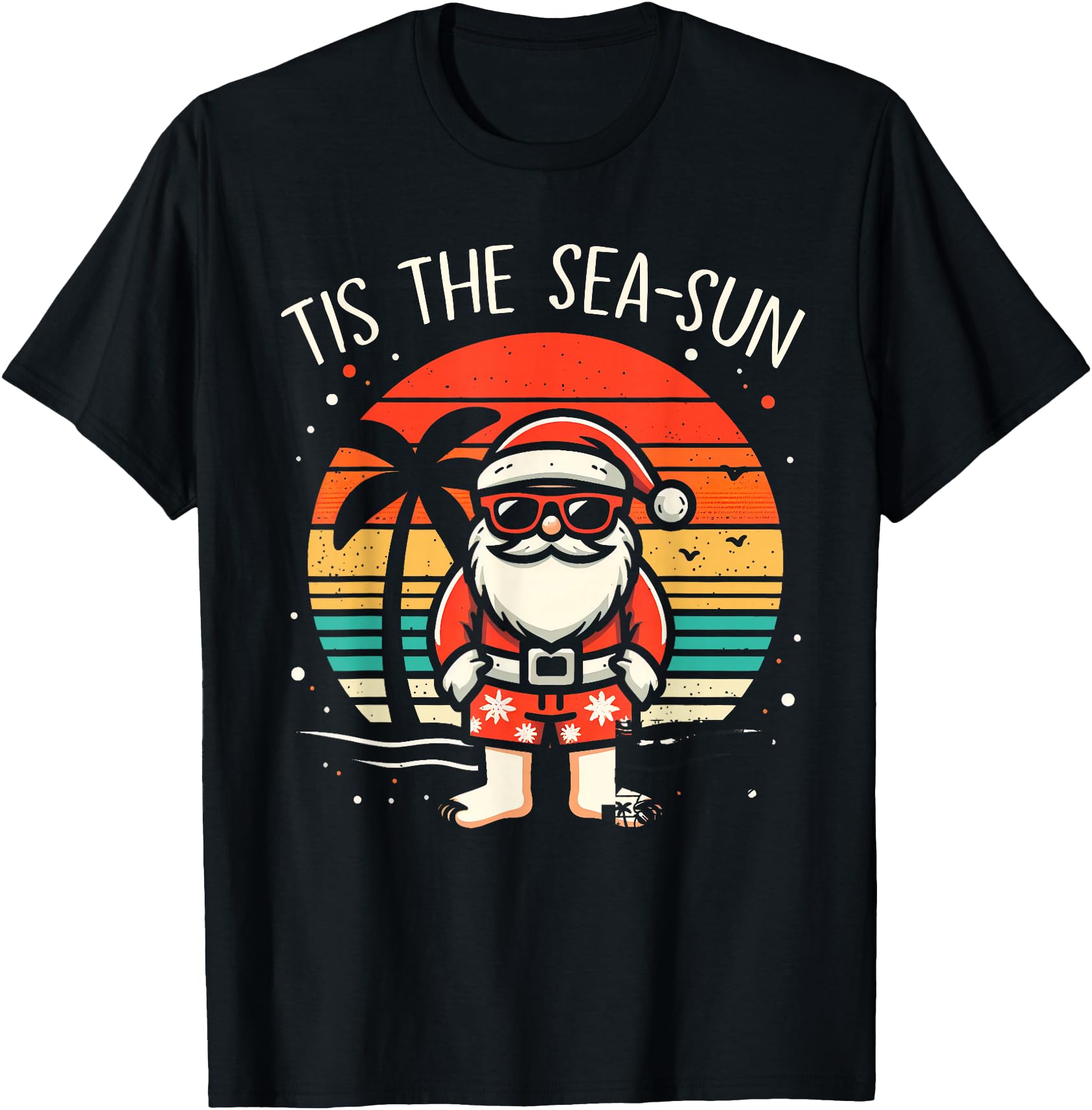 Tis The Sea Sun Santa Beach Summer Christmas In July Summer