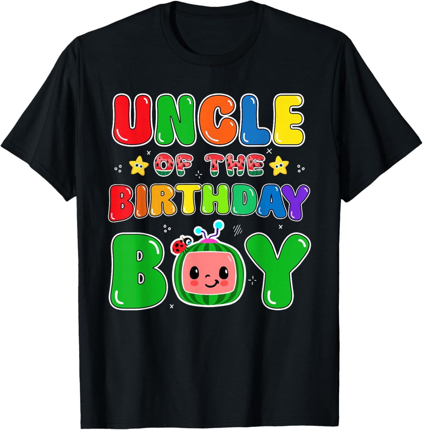 Uncle of The Birthday Boy Funny Melon Family Party Matching