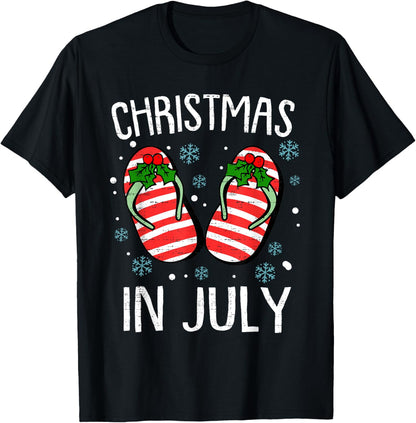 Funny Flip Flops Christmas In July Xmas Beach Vacation
