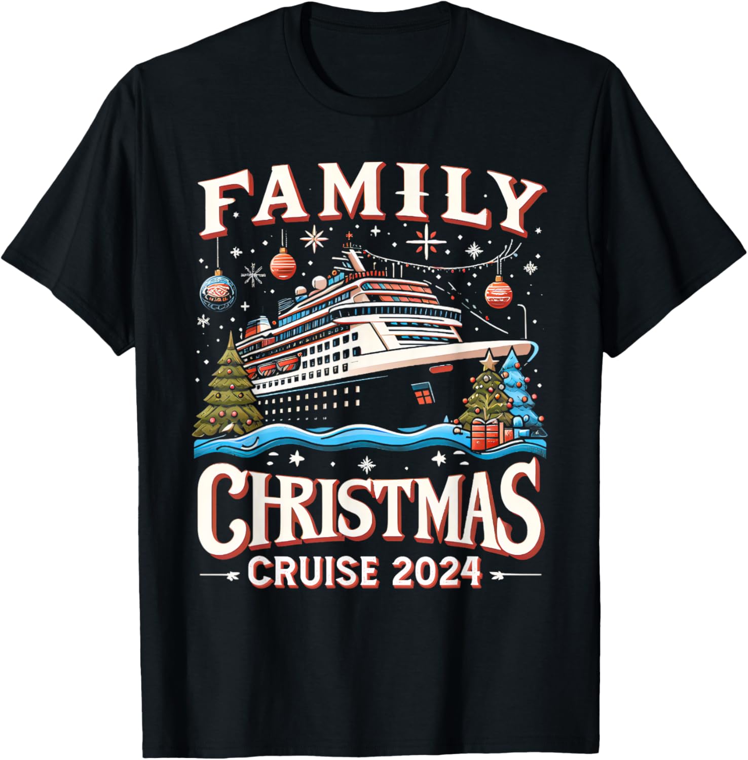 Family Christmas Cruise Squad 2024 Funny Family Trip Xmas