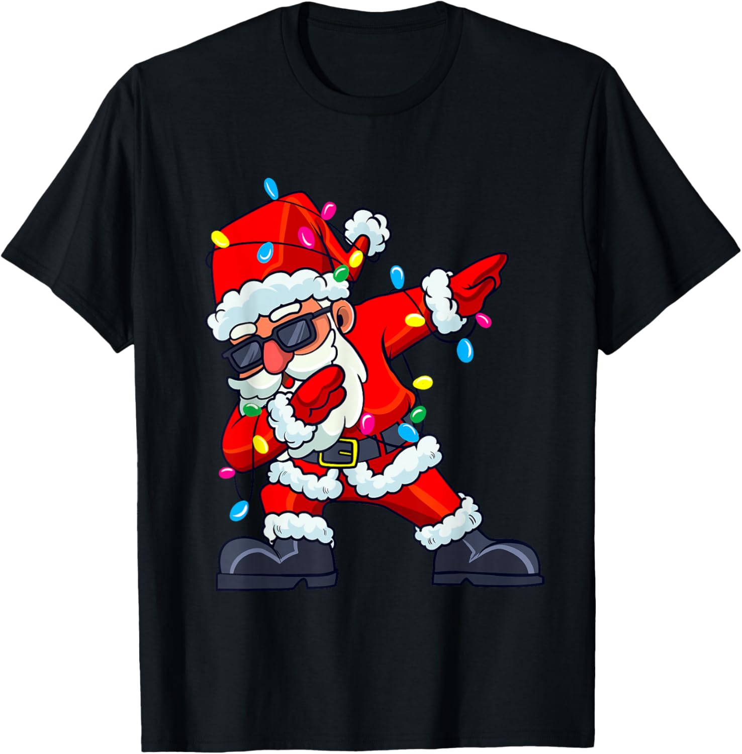 Dabbing Santa Claus Christmas Tree Lights Boys Kids Dab Xmas