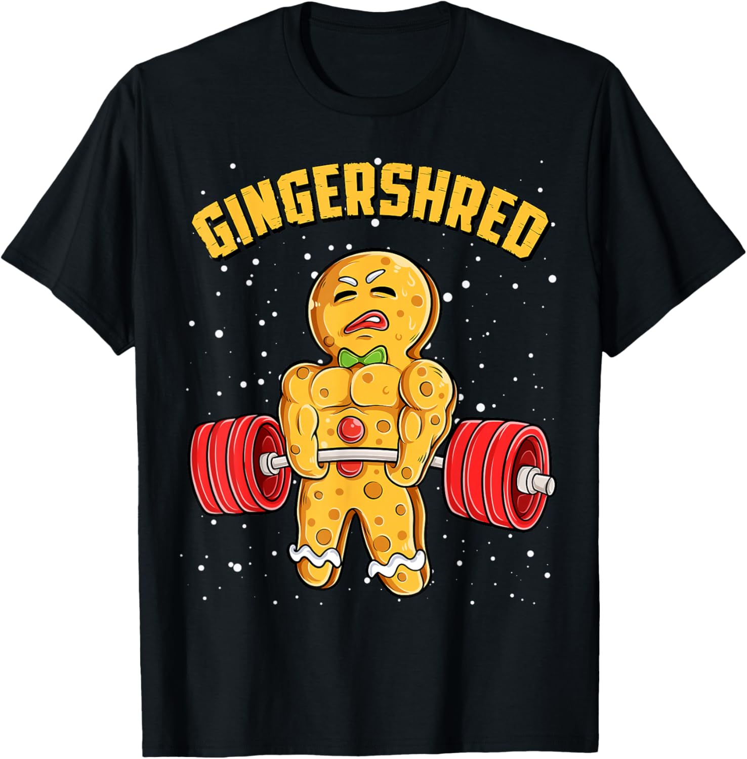 Gingershred Funny Gingerbread Man Gym Bodybuilding Christmas