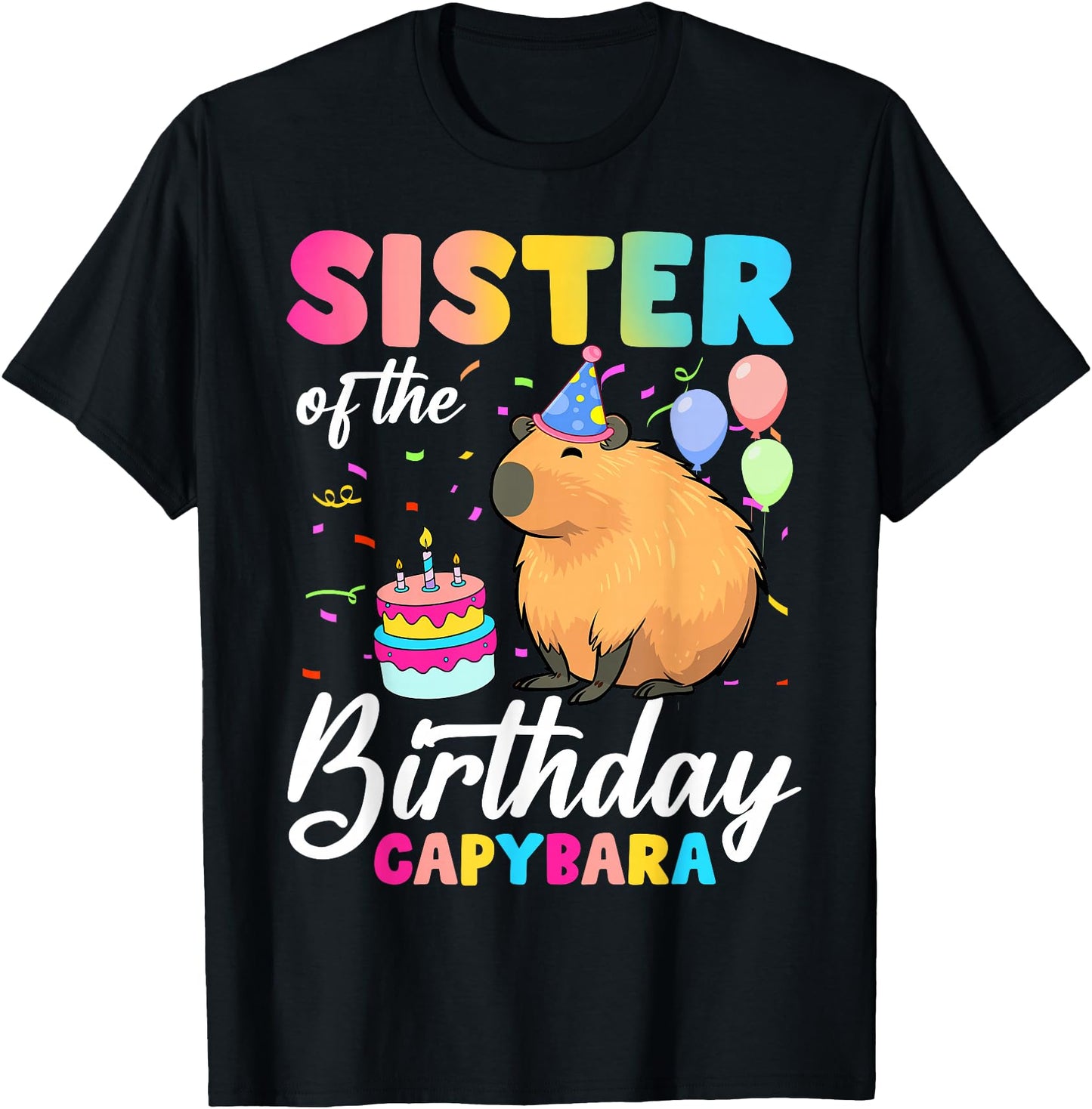 Sister Of The Birthday Capybara Girl Bday Party Family