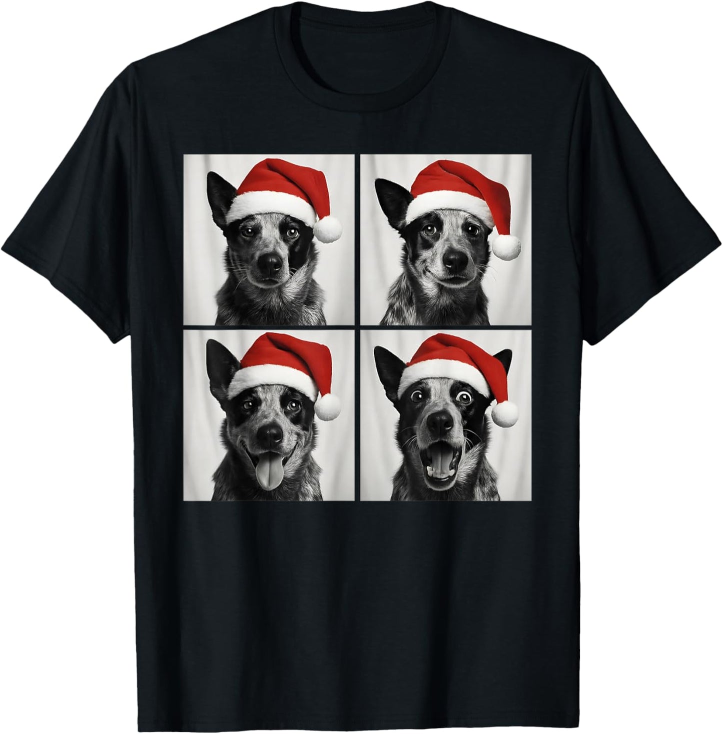 Funny Christmas Australian Cattle Dog Santa Photo Booth