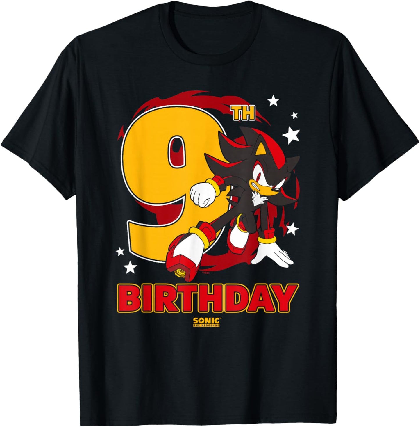 Sonic The Hedgehog Epic Shadow 9th Birthday Big Chest Logo