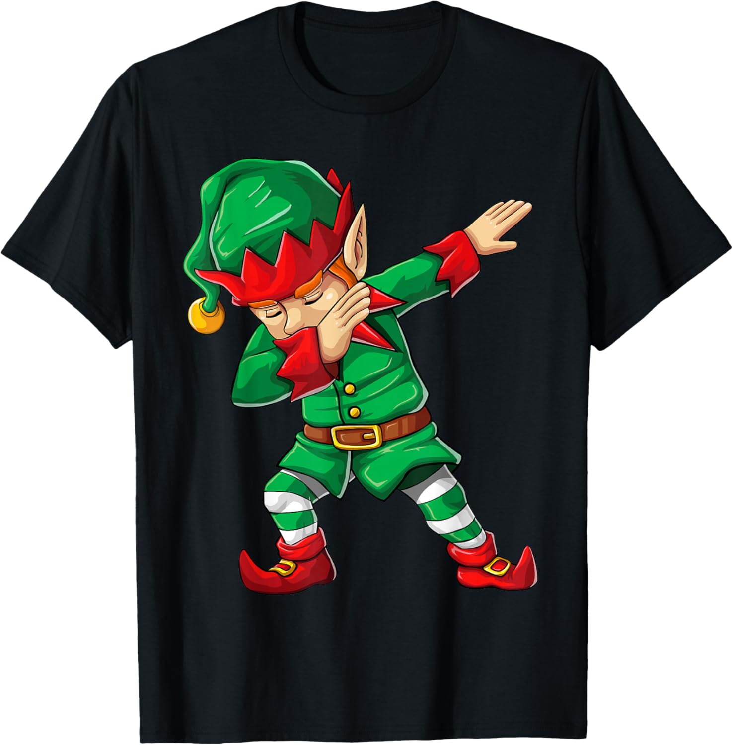 Dabbing Elf Shirt Costume Christmas Squad Men Boy Kids Xmas