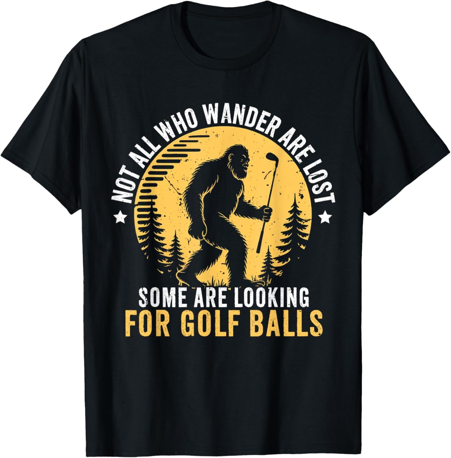 Not all Who Wander Are Lost Funny Bigfoot Golfing Golf Balls