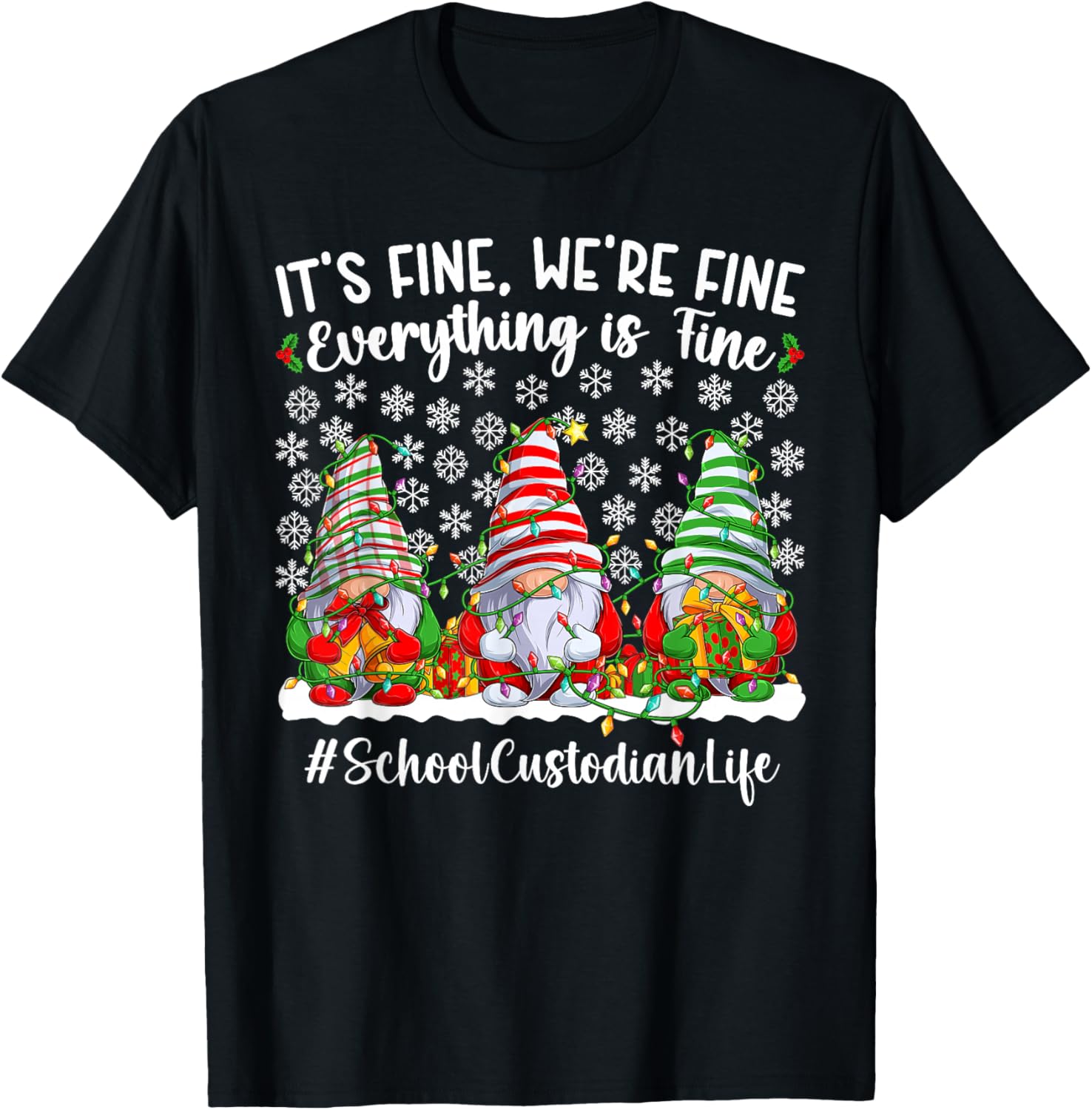 Funny School Custodian Christmas School Janitor Xmas Party