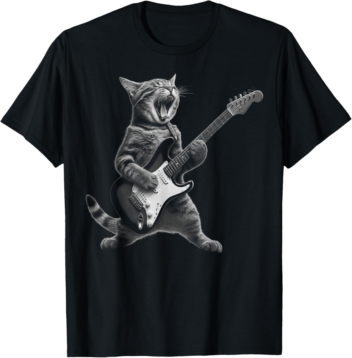 Funny Cat Playing Guitar Rock and Roll Gifts Men Women Kid