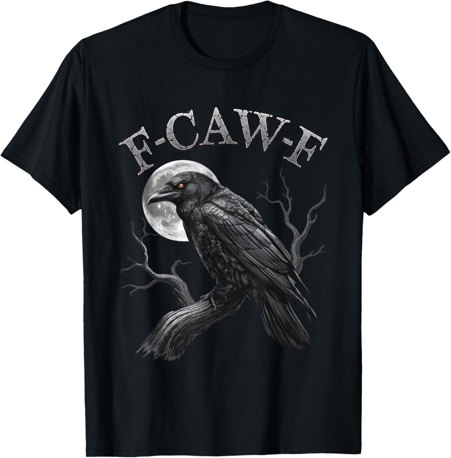 Black Crow, F-Caw-F Funny Black Bird moon Gothic Adult Humor