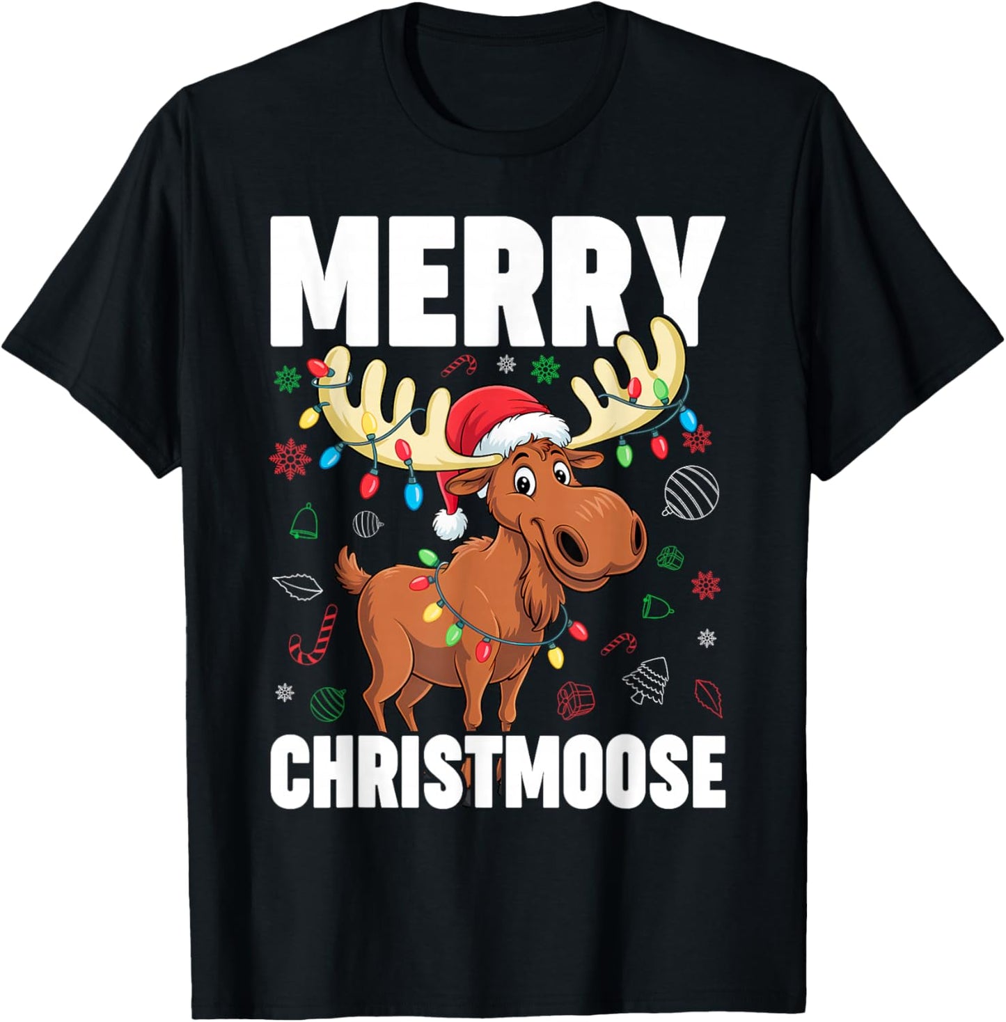 Moose Christmas Hat Merry Christmoose